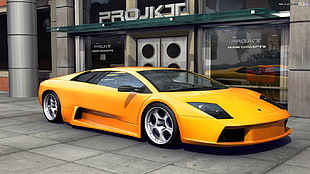 yellow Lamborghini Gallardo coupe, car, Lamborghini, yellow cars, vehicle