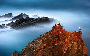 Aerial photography of rock formations
