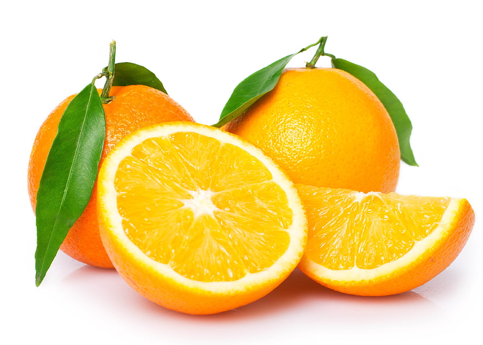 two orange fruits HD wallpaper