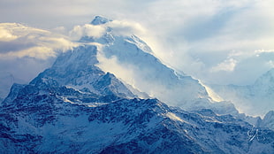 snow mountain, photography, mountains, snow, landscape HD wallpaper