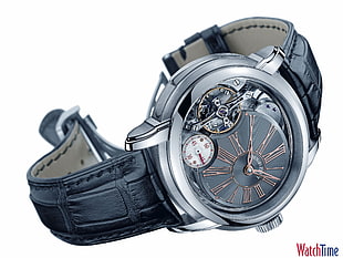 black and gray chronograph watch, watch, luxury watches, Audemars Piguet