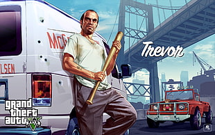 Grand Theft Auto Five Trevor digital wallpaper, Grand Theft Auto V, Grand Theft Auto, video games