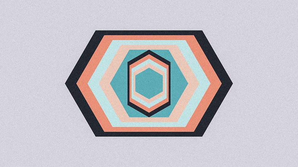 orange and blue logo with pink background HD wallpaper
