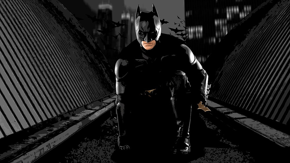 men's black jacket, Batman, MessenjahMatt, movies, The Dark Knight HD wallpaper