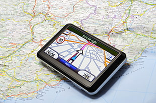 black GPS tracker HD wallpaper