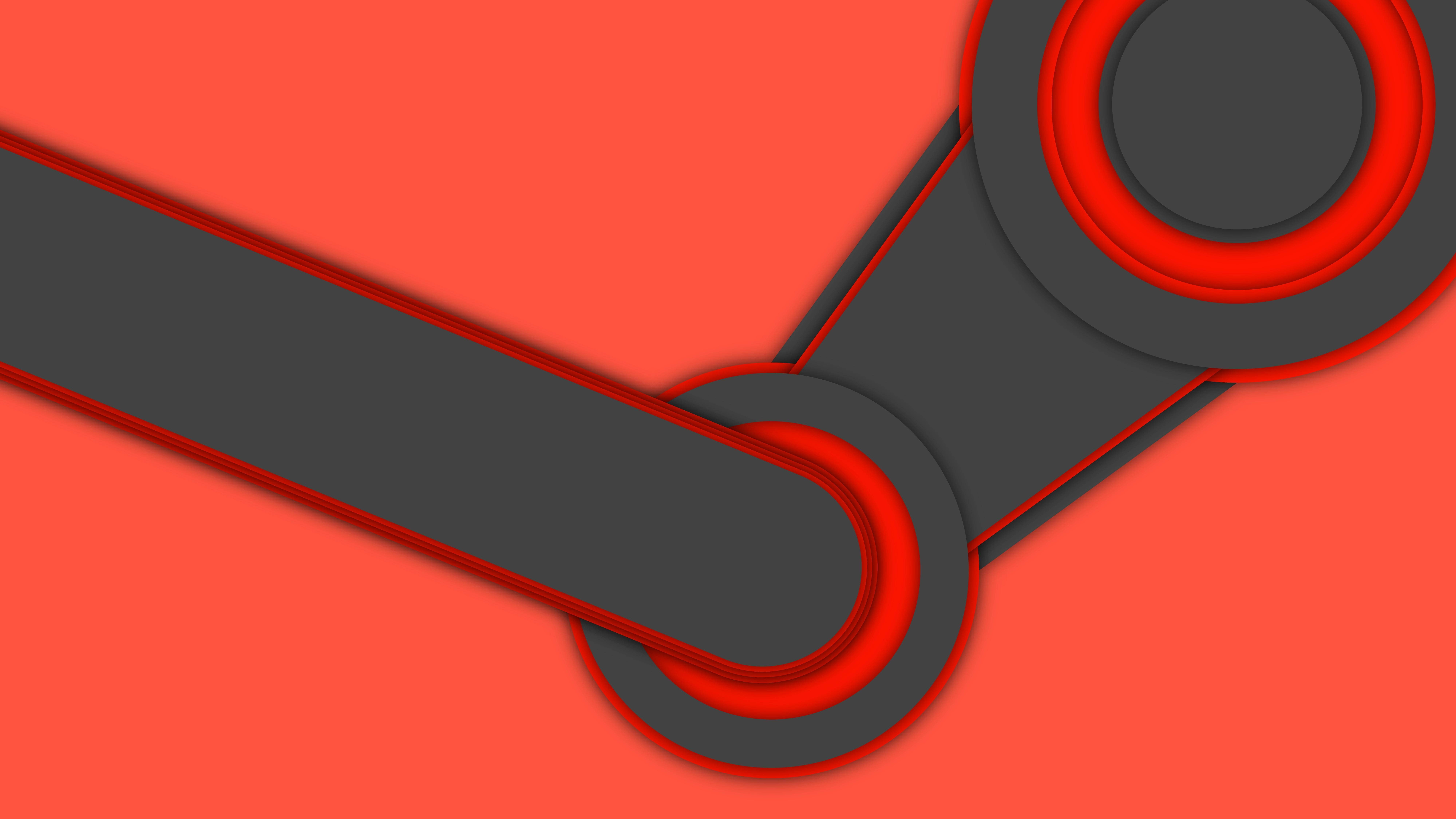 black and red Steam logo