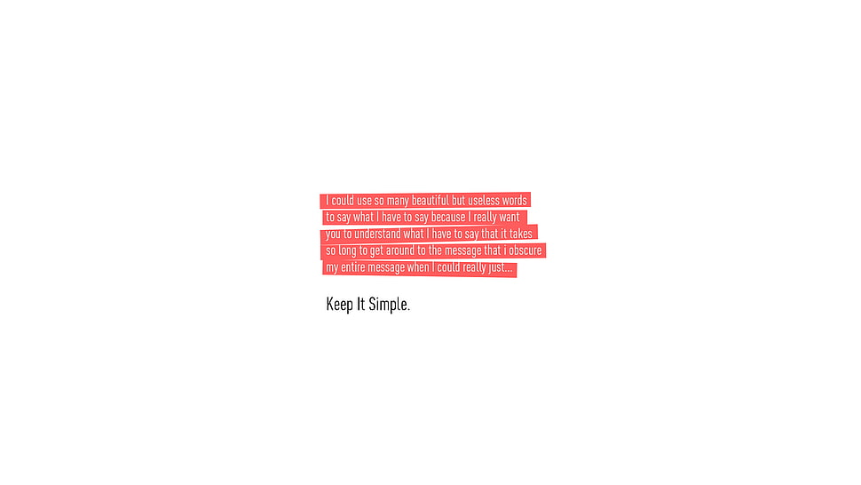 black text on white background HD wallpaper