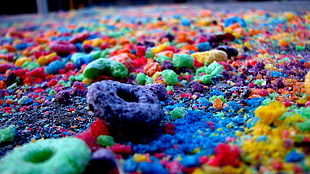 cereal foods, colorful, cereal, Fruit Loops, food HD wallpaper