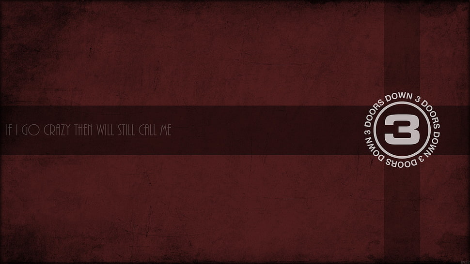 red background with text overlay, 3 Doors Down HD wallpaper