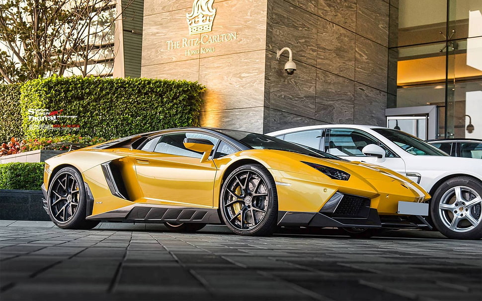 yellow Lamborghini Aventador, Novitec Torado Lamborghini Aventador NL2, Novitec Torado, Novitec, Lamborghini Aventador LP700-4 HD wallpaper