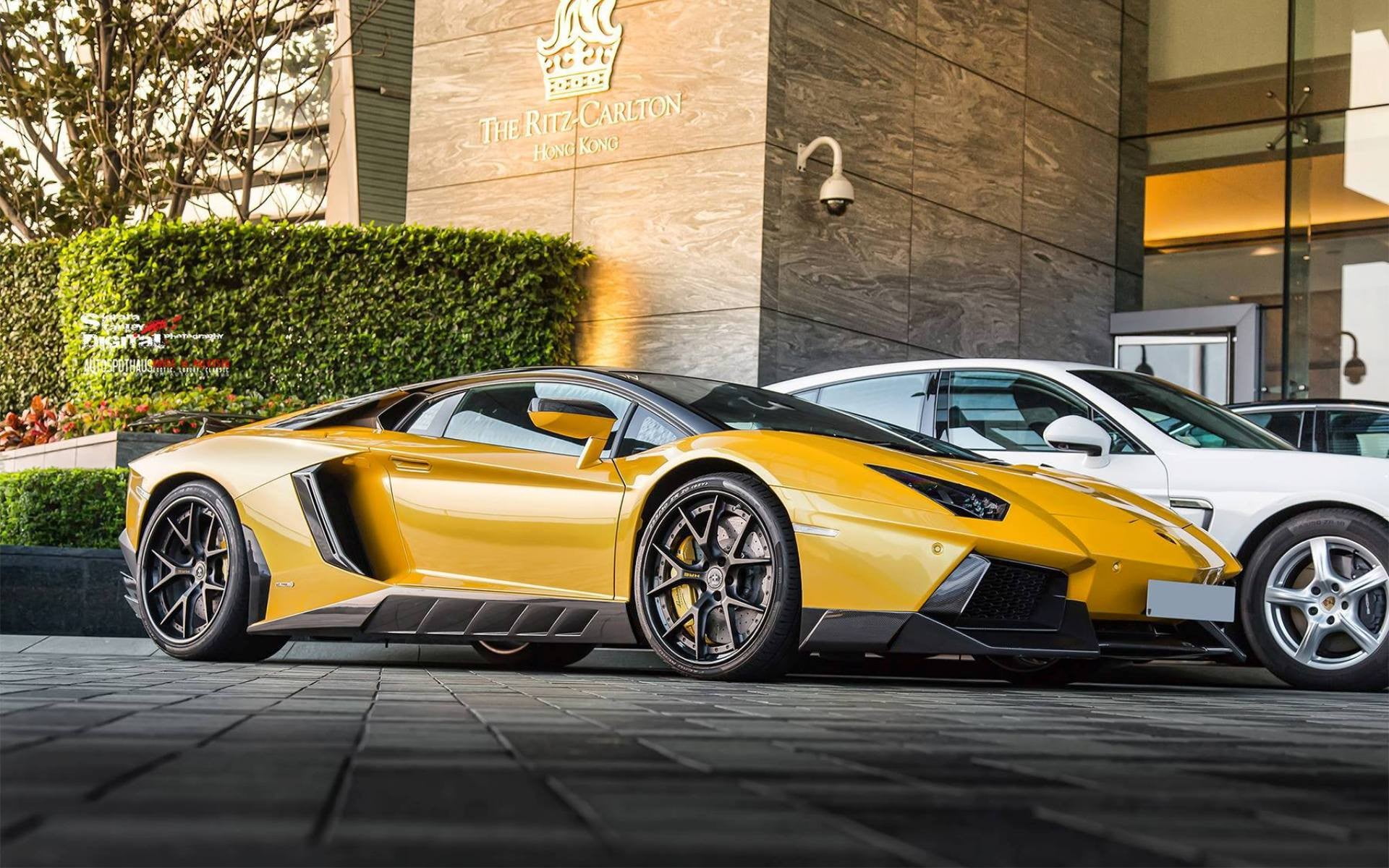 yellow Lamborghini Aventador, Novitec Torado Lamborghini Aventador NL2, Novitec Torado, Novitec, Lamborghini Aventador LP700-4