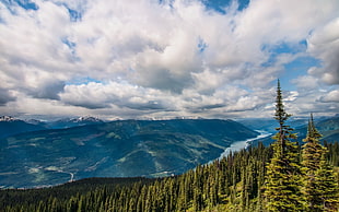 aerial mountain view HD wallpaper