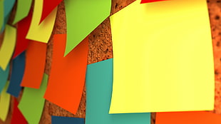 yellow, green, and green sticky notes, minimalism, post-it notes HD wallpaper