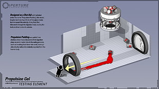 tunnel illustration, Portal (game), video games HD wallpaper