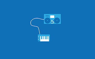 electronic keyboard to DJ mixer clip art, minimalism, music HD wallpaper