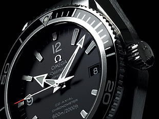 Omega analog watch at 10:08