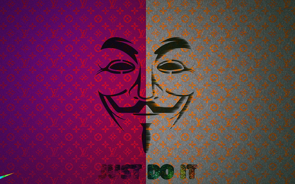 guy fawkes just do it text HD wallpaper
