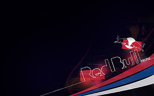 RedBull logo, Red Bull, racing, energy drinks