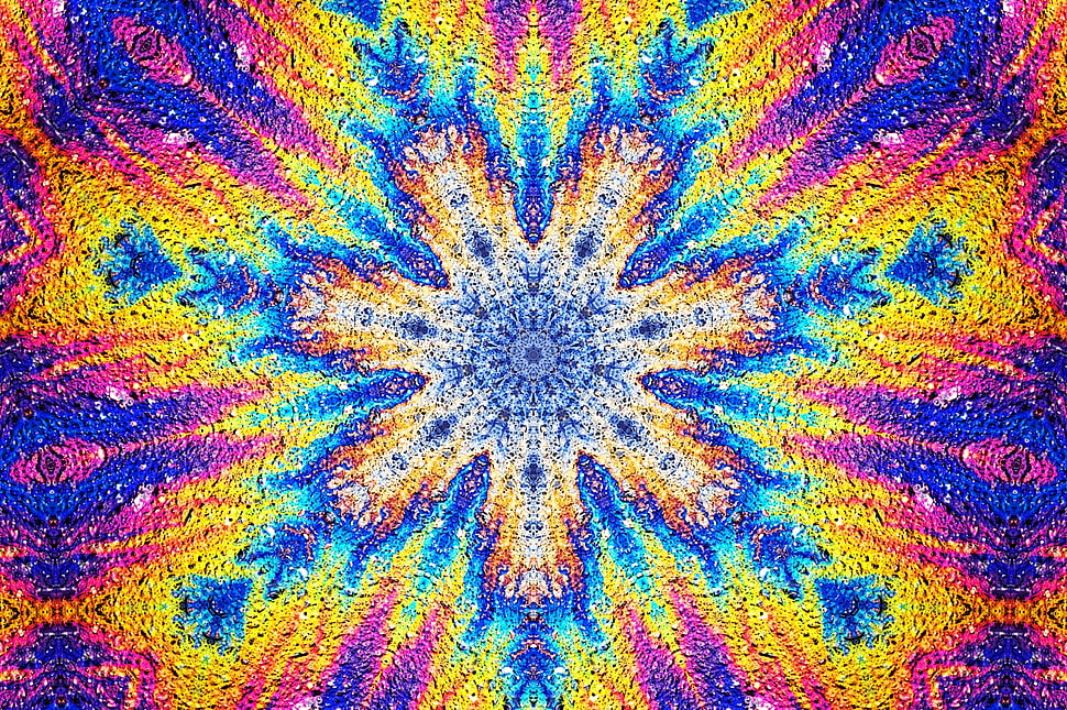 illustration of multicolored kaleidoscope HD wallpaper