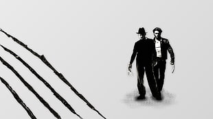 Wolverine and Freddy Krueger digital wallpaper, movies, Wolverine, Freddy Krueger, artwork