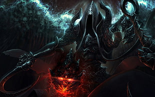 DOTA 2 Abaddon digital wallpaper, Diablo, Diablo III, fantasy art, digital art