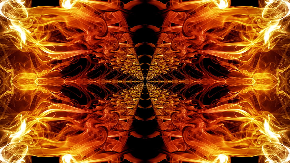 fire digital wallpaper HD wallpaper