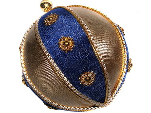 blue and brown accessory