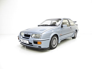 white coupe, Ford, Ford Sierra, car, vehicle
