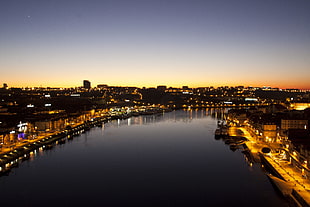 aerial photography of body of water between the buildings, porto, douro