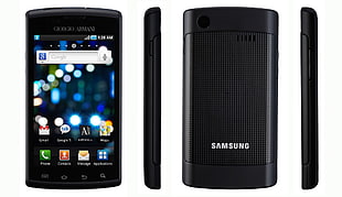 black Samsung smartphone screenshot HD wallpaper