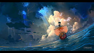 One Piece Going Merry 3D wallpaper, One Piece, anime