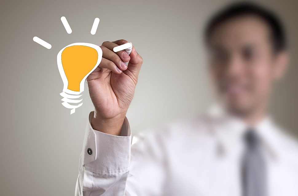 yellow bulb logo HD wallpaper