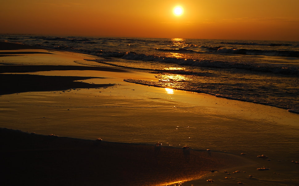 seashore photography HD wallpaper