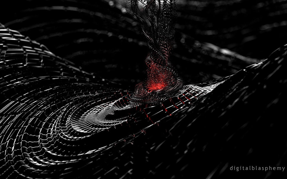 black and red digital blasphemy HD wallpaper