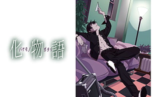 black-haired male anime character, Monogatari Series, Araragi Koyomi
