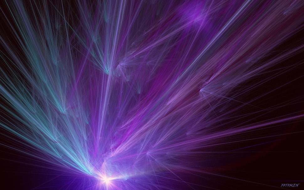 purple and blue lights digital wallpaper HD wallpaper