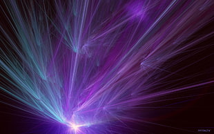 purple and blue lights digital wallpaper