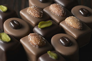 brown and black chocolates