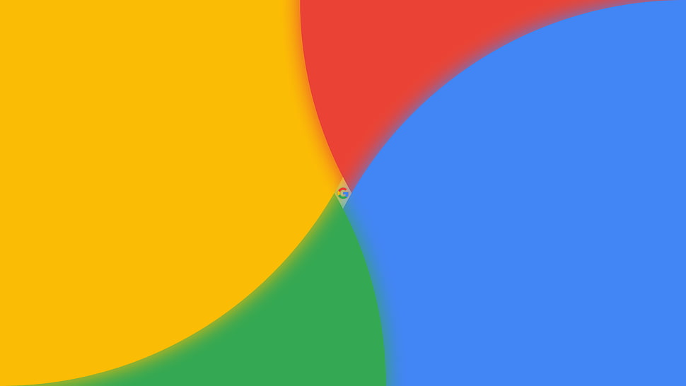 yellow, red, blue, and green abstract wallpaper, Google, abstract HD wallpaper