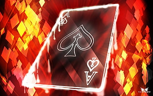 Ace of Spades playing card digital wallpaper, cards, playing cards
