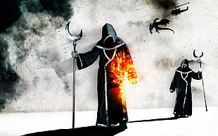 man wearing robe holding scepter digital wallpaper, Magicka, Steam (software), dragon, wizard