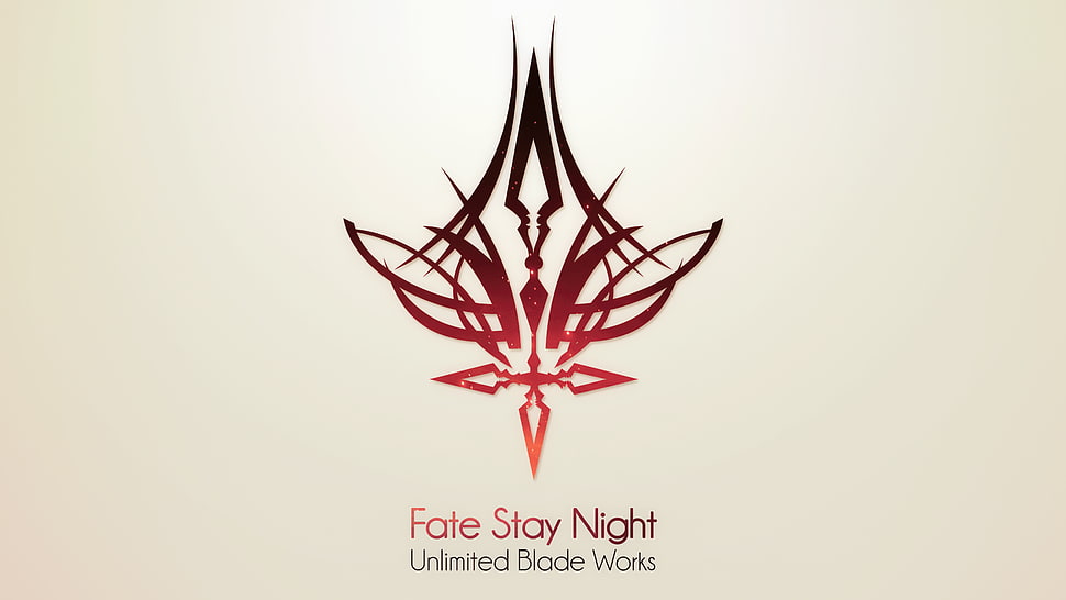 Fate Stay Night logo, artwork, Fate Series, Fate/Stay Night, Fate/Stay Night: Unlimited Blade Works HD wallpaper