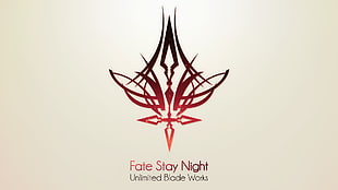 Fate Stay Night logo, artwork, Fate Series, Fate/Stay Night, Fate/Stay Night: Unlimited Blade Works HD wallpaper
