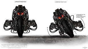 Terminator Salvation terminator collage, Terminator Salvation, motorcycle, Moto-Terminator, M134 Minigun