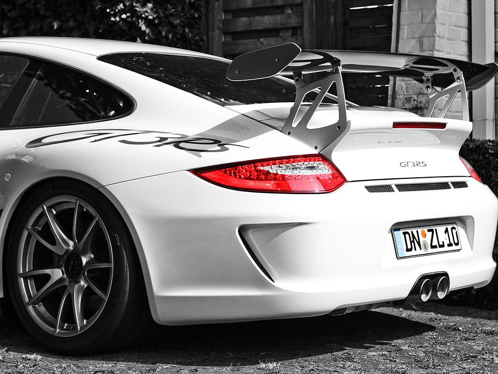 white Mercedes-Benz car, car, Porsche 911, Porsche 911 GT3 RS, Porsche HD wallpaper