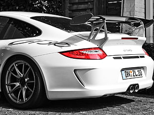 white Mercedes-Benz car, car, Porsche 911, Porsche 911 GT3 RS, Porsche