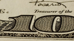 10 U.S. dollar bill