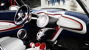 black car steering wheel, Mini Rocketman, concept cars