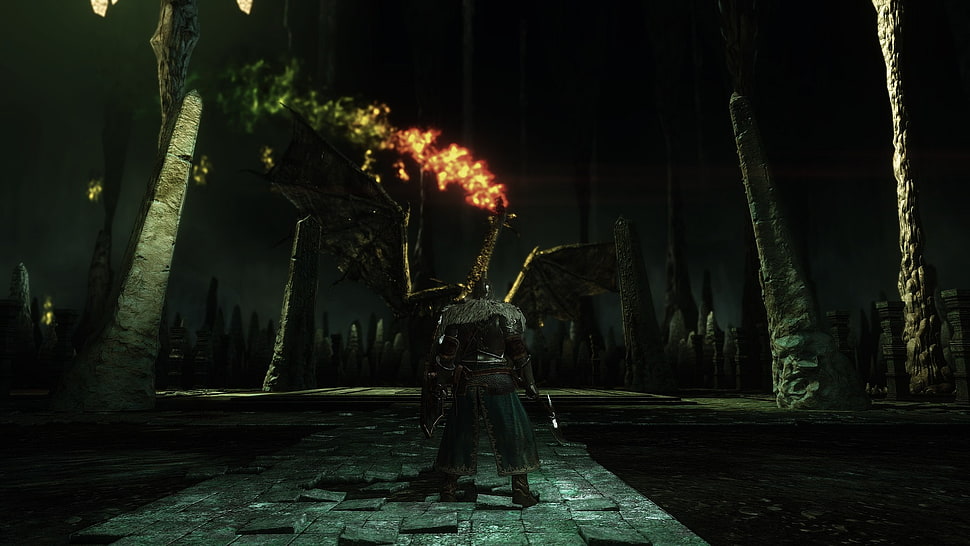 character holding weapon, Dark Souls, Dark Souls II HD wallpaper
