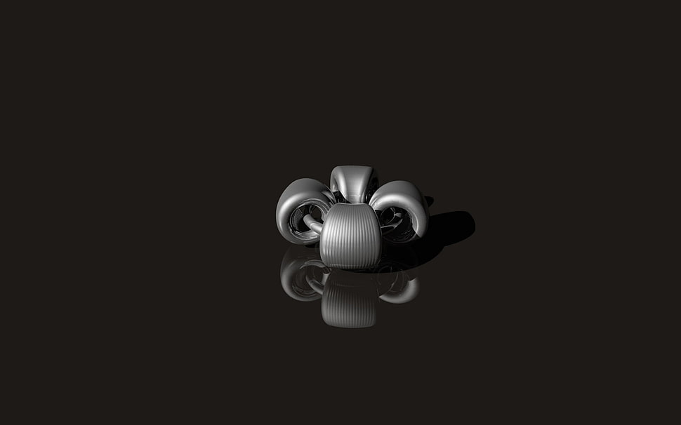 silver-colored ornament HD wallpaper